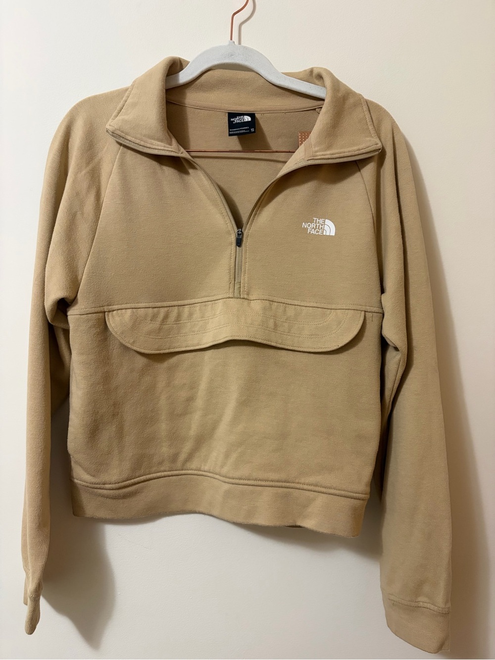 The North Face Women Half-Zip Fleece Pullover - Tan XS